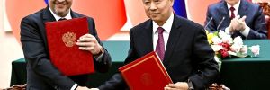 Министр транспорта Российской Федерации Андрей Никитин и руководитель Государственной Администрации железных дорог Китайской Народной Республики Сун Судэ